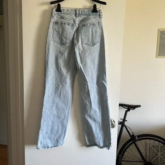 Abercrombie & Fitch Lightwash Denim ‘The 90s Relaxed Jean High Rise’ size 29/8 - Picture 3 of 7